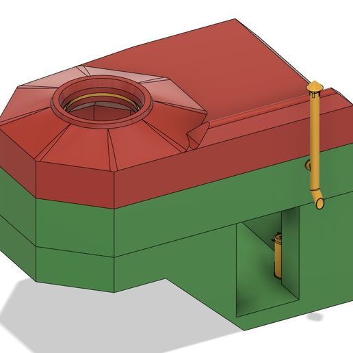 anel ficar pé 58c 1 16 wwii bunker armado forças 3D print model - Mito3D