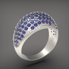 ring stones jewelry 3d print model - Mito3D