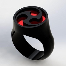 ring tomoe jewelry accessory japan logo naruto shippuden rings 3d print model - Mito3D