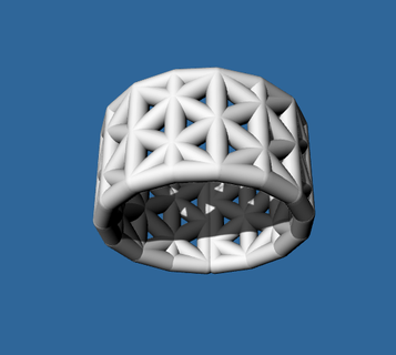 ring triangular patterns size 7 rings luxuries detail wedding 3d print model - Mito3D