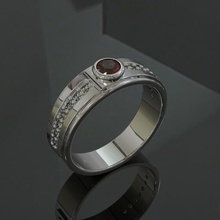 ring unisex jewelry 3d gold jewellery jeweler platinum printable silver stl 3dm rhino gem 3d print model - Mito3D