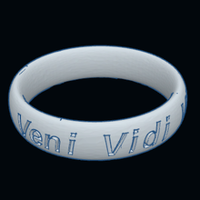 anel veni vidi vici joalheria jóia aliança César Roma imperador 3d print model - Mito3D