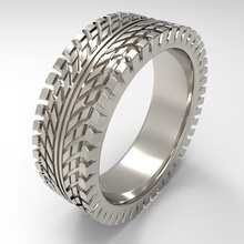 ring wheel jewelry art gems metal 3d print model - Mito3D