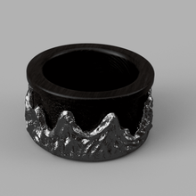 ring wild rocks art jewelry geek high quality brutal cool round nerd rings unique exclusive author work mountain mount hill 3d print model - Mito3D