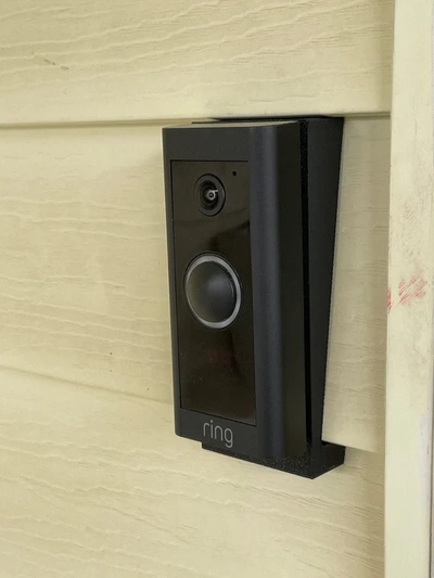 ring wired doorbell feather edged mount home edge board cladding 3d print model - Mito3D