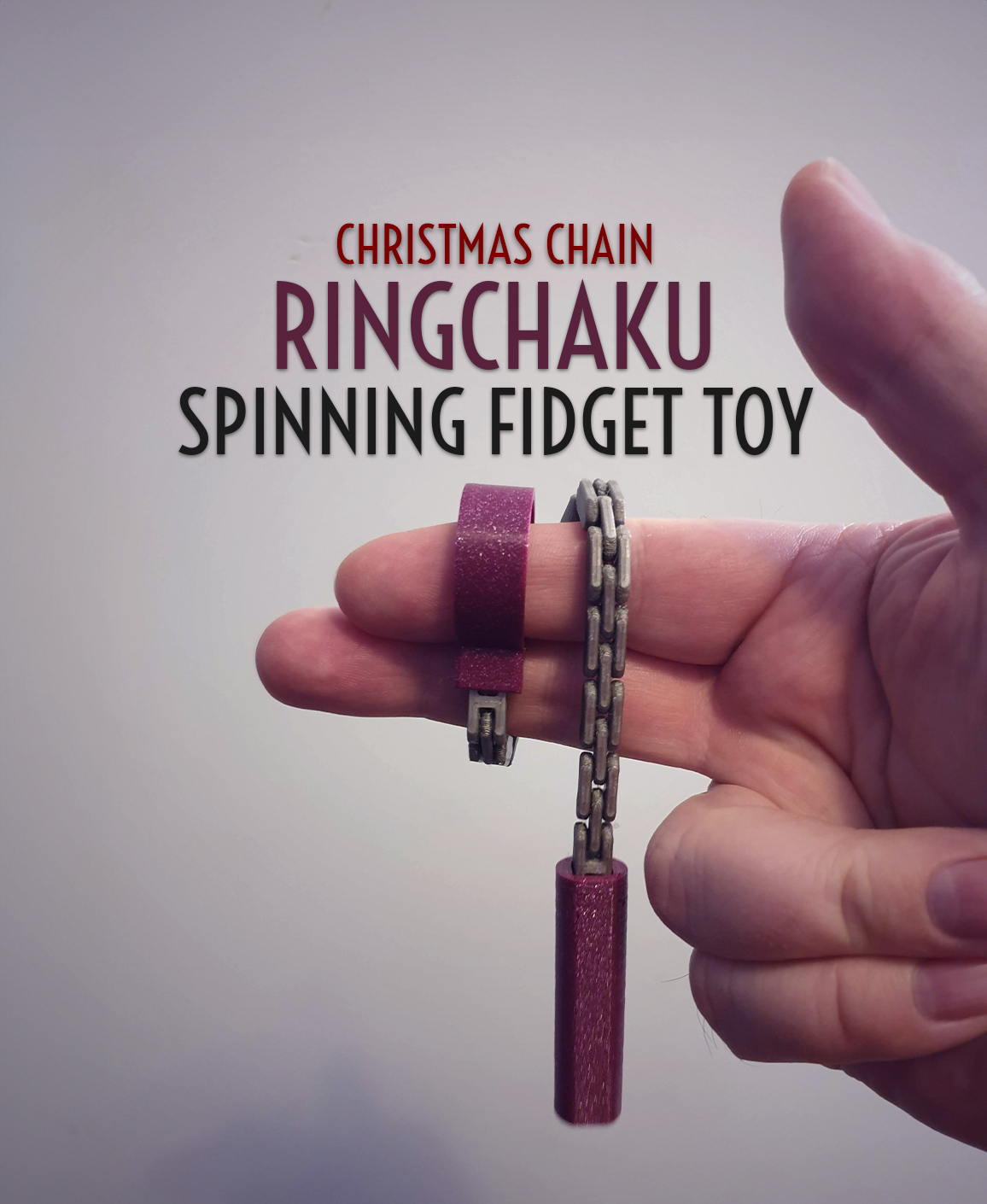 ringchaku filage agiter jouet Jeu fileur chaîne nunchuck Nunchaku bague 3D print model - Mito3D