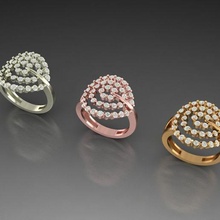 anillos joyería joya diamante compromiso diseño lujo oro 3d print model - Mito3D