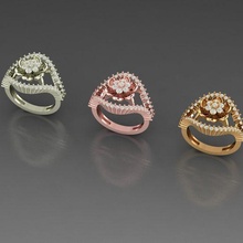 anillos joyería joya diamante compromiso diseño lujo oro 3d print model - Mito3D