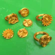 anéis a arte o símbolo jóia celtic anel de arminho flor triquetra triskel yin yang 3d print model - Mito3D