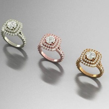 rings jewelry diamond ring design luxury gold 3d print model - Mito3D