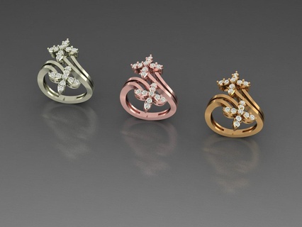 anillos diamante joyería joya compromiso diseño lujo oro 3d print model - Mito3D