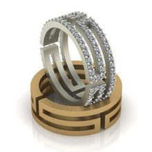 rings 3d print model jewelry diamonds fashion printable ring jewellery silver gold 3d print model - Mito3D