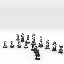rings chess set game 3d print model - Mito3D