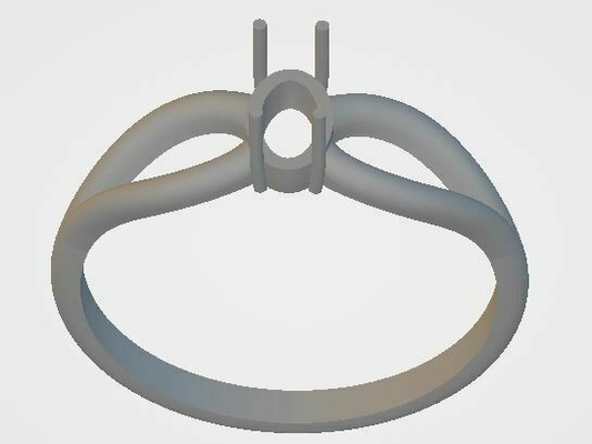 anneaux étoile saphir bague 3d print model - Mito3D