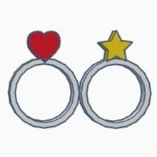 rings jewelry heart star 3d print model - Mito3D