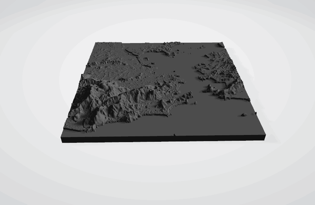 rio janeiro brasil 3d mapa topografia stl cidade maravilhosa cristo redentor pão açucar montanha praias samba cultura vida noturna marcos montanhas litoral vibrante metrópole 3d print model - Mito3D