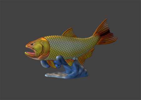 Rio dorade poisson d'or or tigre del parana rivière 3d print model - Mito3D