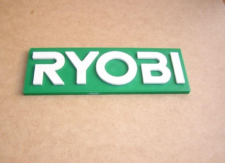 ryobi logo üretici firma yüksek kalite araçlar 3d print model - Mito3D