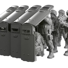 riot shields squad wh40k 40k warhammer soldier model miniature modern tabletop war usa toy 3d print model - Mito3D