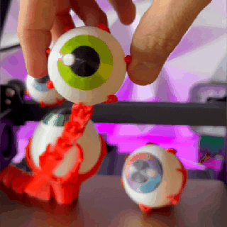 zerrissen artikuliert Augäpfel Halloween Auge Augapfel gruslig Jahreszeit Augen Nerv unheimlich Grusel flexi 3d print model - Mito3D