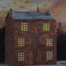 rippers london tall terraced houses game 28mm model trains steampunk victorian wargame terrain wargaming 3d print model - Mito3D