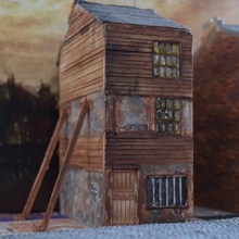 rippers london wooden building shop game 28mm model trains steampunk victorian wargame terrain wargaming 3d print model - Mito3D