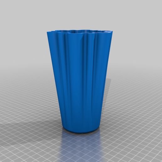 ripple vase plant pot 2 flowerpot flower decor 3D print model - Mito3D