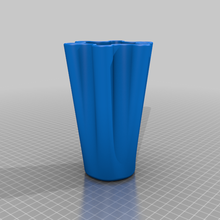 ondulazione vaso pianta pentola fiori fiore arredamento 3d print model - Mito3D