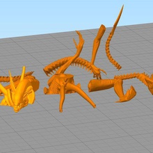 rippley art alien cinema horror creature 3d print model - Mito3D