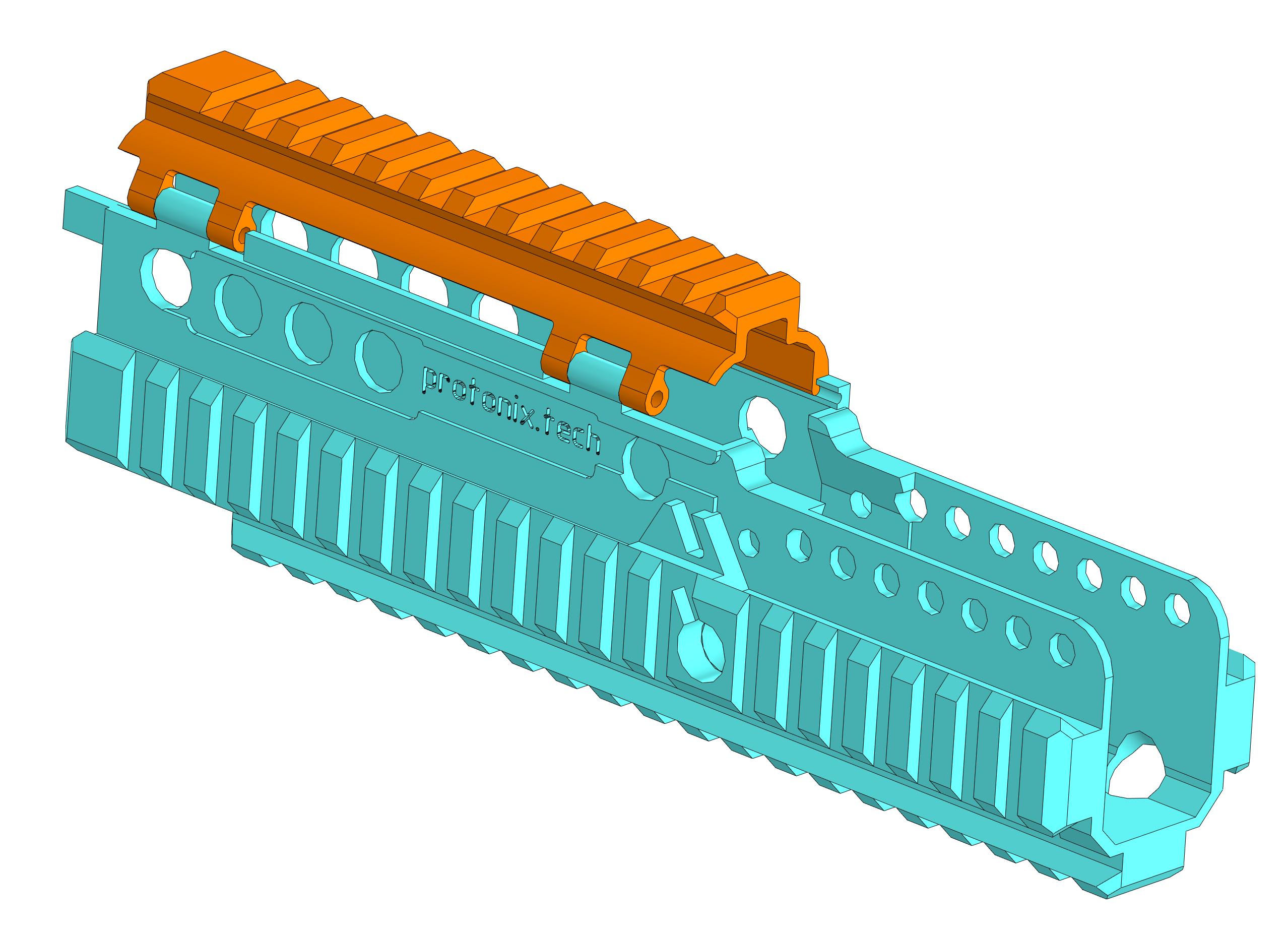 ris foregrip airsoft l85 sa80 3d Stampa modalità 3D print model - Mito3D