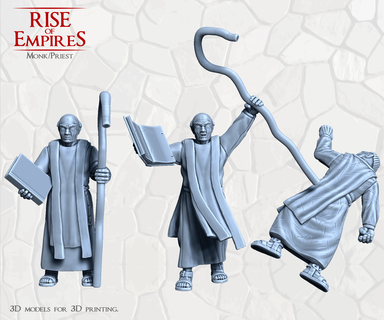 rise empires monk priest 3d print model - Mito3D