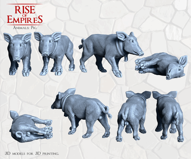 rise empires pig 3d print model - Mito3D