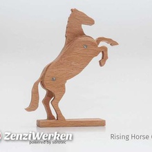 rising horse 3-layered-animal cnc laser game animals zenziwerken wood threelayeredanimal stepcraft plywood lasercut router animal 3d print model - Mito3D