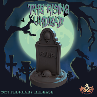 rising undead base 05 dnd creature wargaming tabletop 40000 wargame fantasy skeleton halloween 3d print model - Mito3D