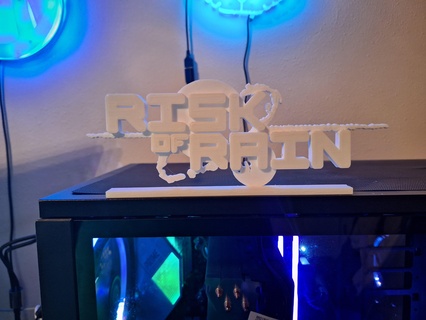 riesgo lluvia logo corrió 2 vedio juego 3d print model - Mito3D