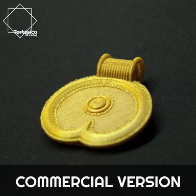 ritual fenício pingente comercial versão antiguidade museu tartessos réplica ouro colar história tesouro jóia arqueologia 3d print model - Mito3D