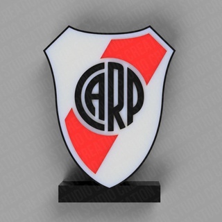river plate led shield base table soccer strip argentina 3d print model - Mito3D