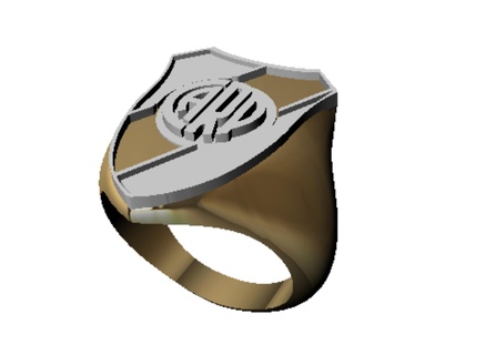 Fluss Teller Ring Argentinien jewelry rings Schmuck angepasst 3d print model - Mito3D