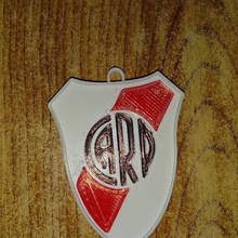 river plate jewelry key ring keychain 3d print model - Mito3D