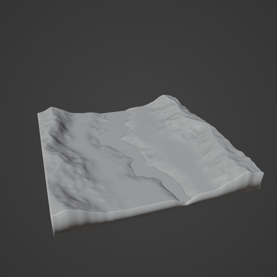 river topography landscape stone canyon desert terrain alpine erosion nature environment snow spring sand forest ground 3d print model - Mito3D
