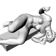 Riviere maillol Kunst Skulptur 3d print model - Mito3D