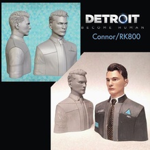 rk800 connor Detroit humano Arte detroitconviértete David Cage androide kara robots videojuego estación juegos 3d print model - Mito3D