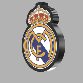 rmcf real Madrid club f tbol logo ligero lámpara LED futebol fútbol cf nombrado nombre luminaria Río ria España espana espa 3d print model - Mito3D