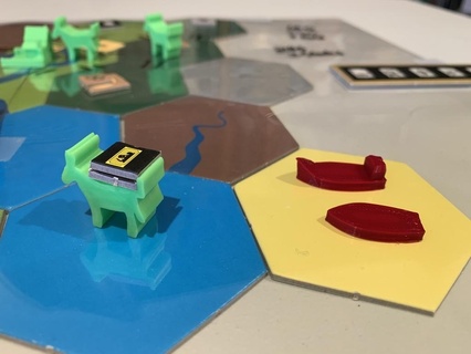 road & boat board game meeples tokens - modified box games 3d print model - Mito3D