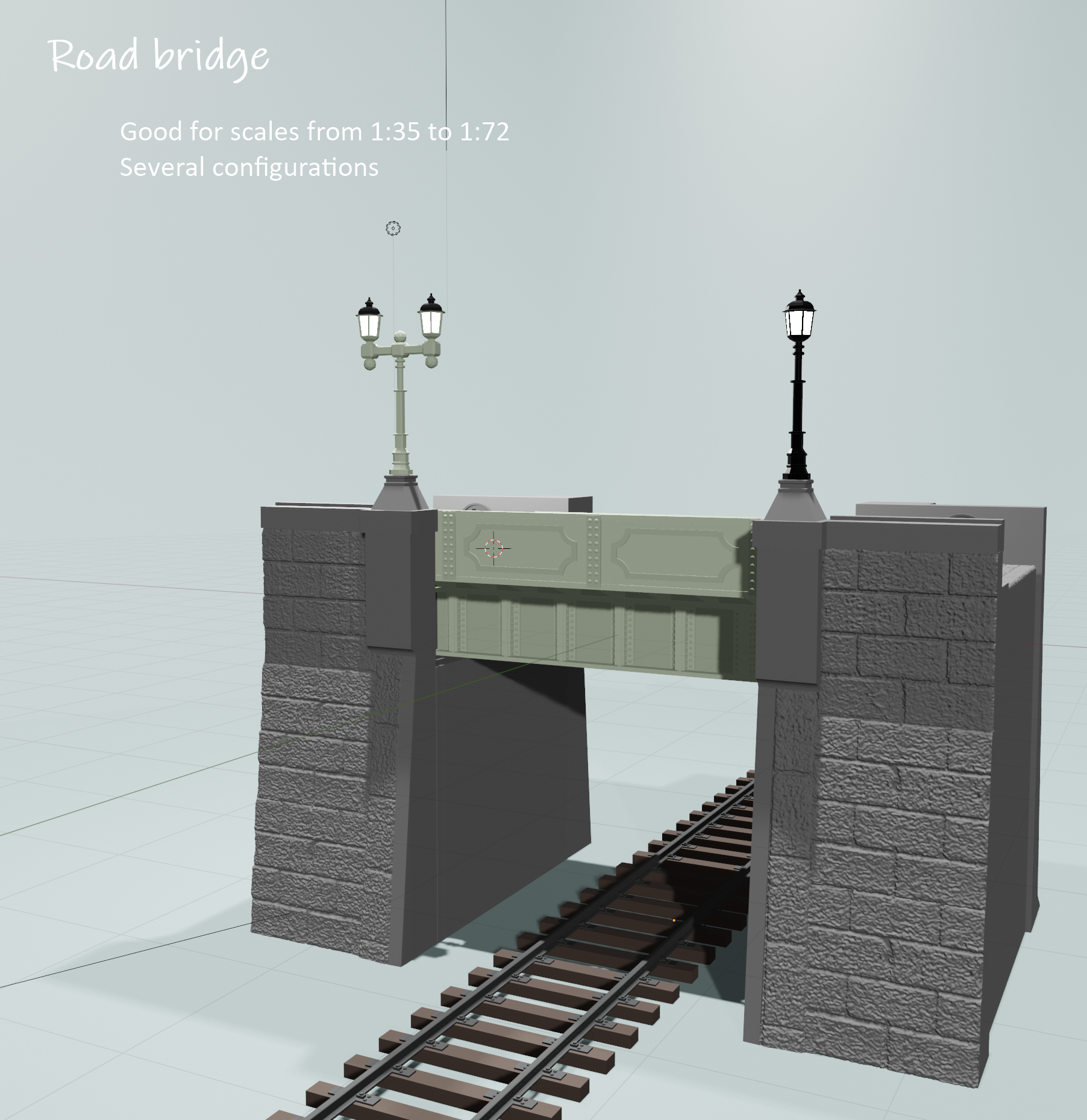 yol köprü 1 43 64 72 montaj takım 35 50 60 çelik altyapı 48 3D print model - Mito3D