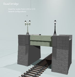 estrada ponte 1 43 64 72 montagem kit 35 50 60 aço infraestrutura 48 3d print model - Mito3D