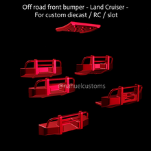 road bumper - land cruiser custom diecast rc slot off-road model kit toyota aoshima hot wheels 3d print model - Mito3D