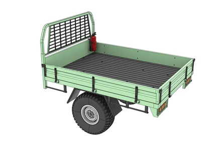 carretera recoger camión estándar cama 1 10 escala posterior bandeja rc 3d print model - Mito3D