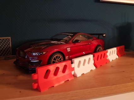 estrada segurança barreira rc brinquedo quadra acessório 3d print model - Mito3D