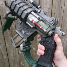 bouviers milice ferraille peau soutenir overwatch Jeu vidéo chauffard pistolet afficher cosplay 3d print model - Mito3D